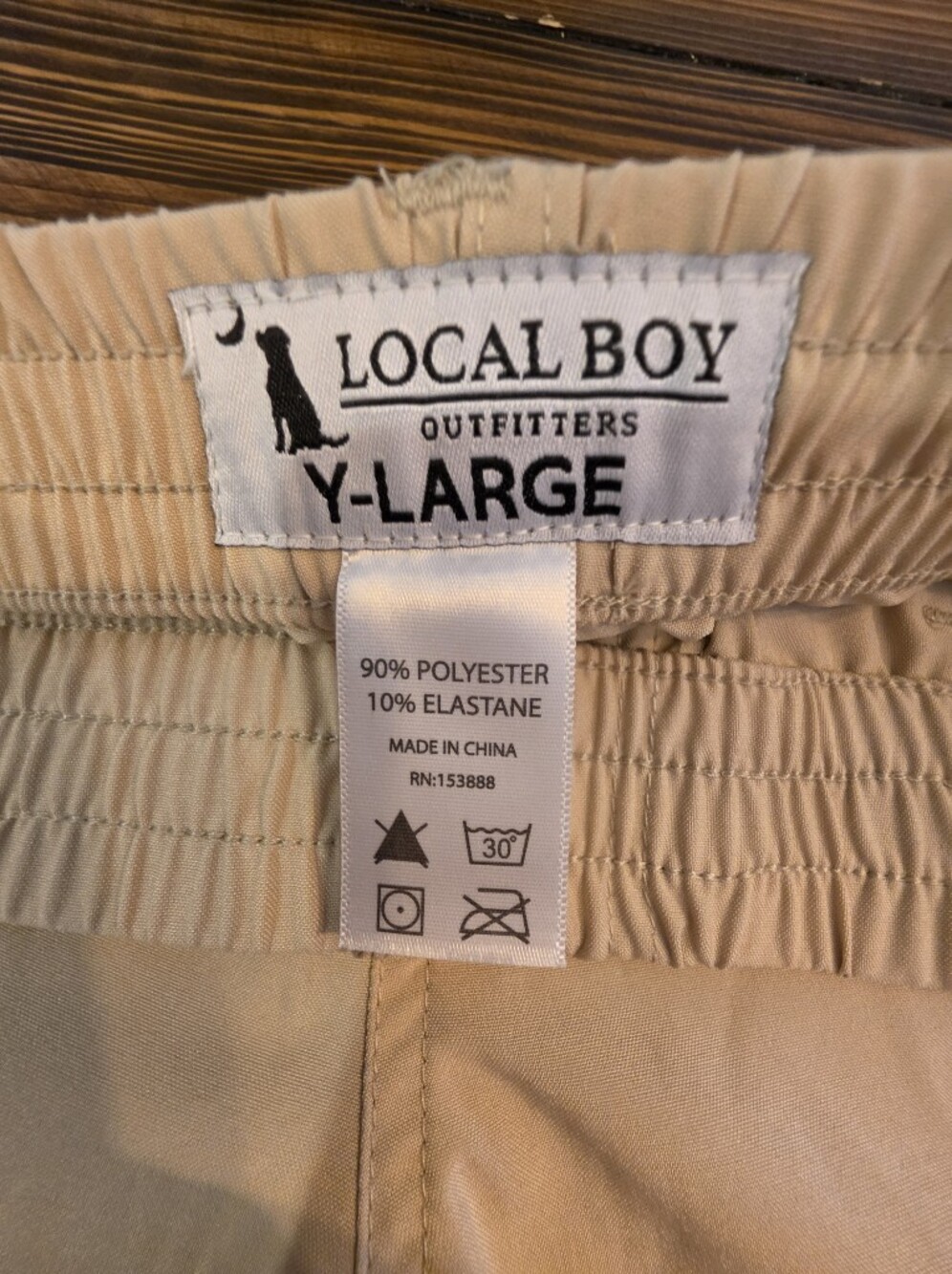 NWT Local Boy YOUTH / Boys Khaki Volley Shorts, Size Large - Picture 3 of 4